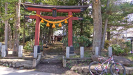 大笹神社と旅籠の跡